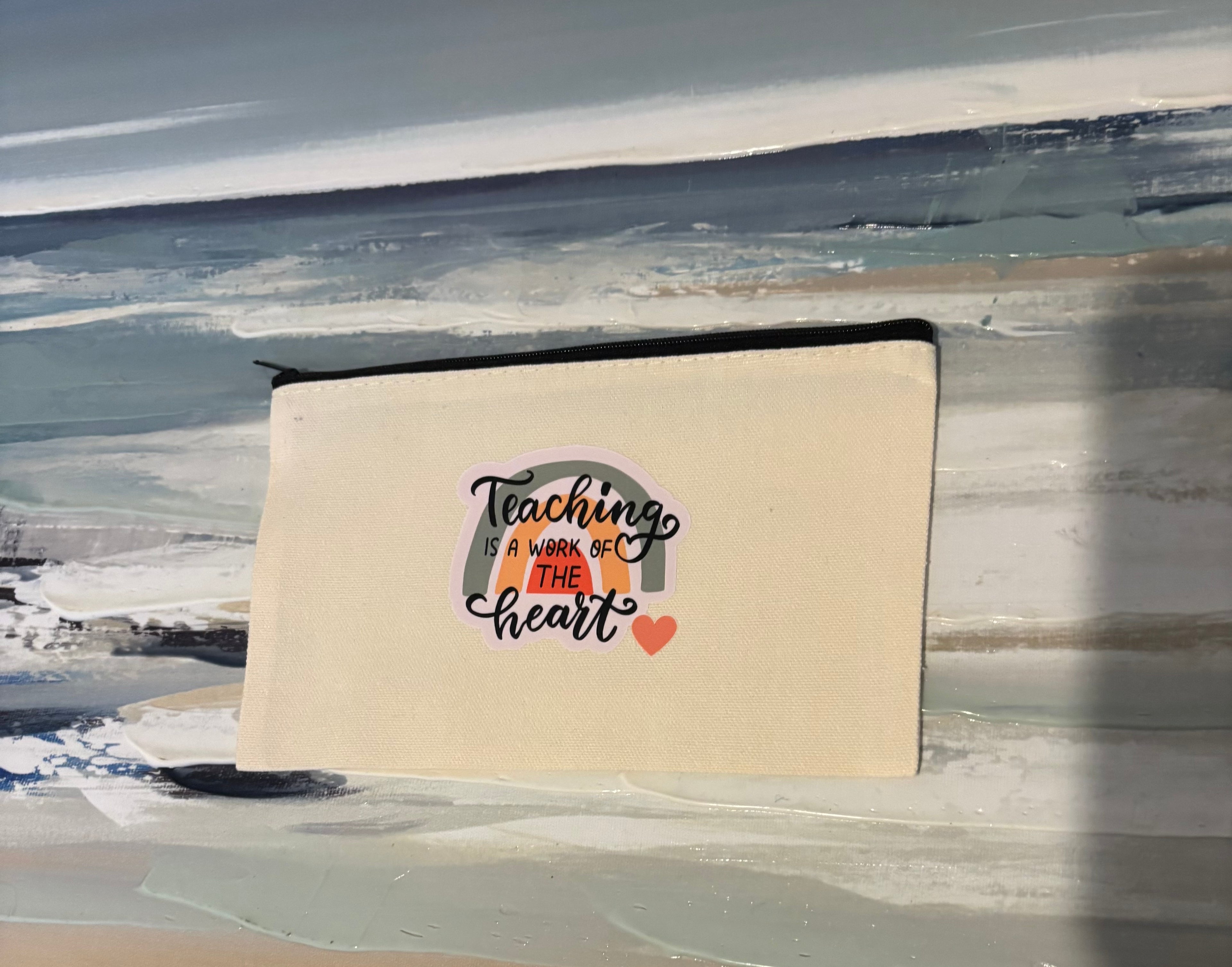 Teaching is a Work of Heart Zipper Pouch